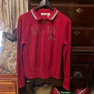 DKNY sweater with logo in sparklies